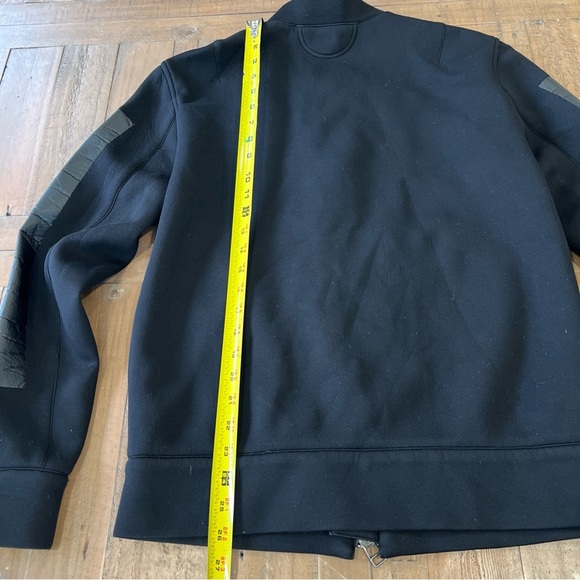 Helmut Lang Jacket Sweatshirt Black Small Dual Zip Front Logo Arm Made In USA - Picture 13 of 14